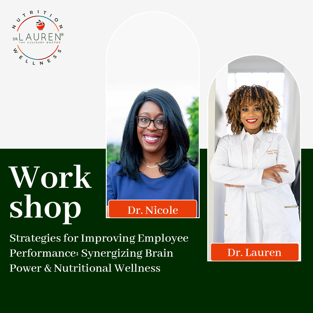 Live Workshop September 19th at 1pm-3:30pm est: Strategies for Improving Employee Performance: Synergizing Brain Power & Nutritional Wellness